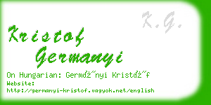 kristof germanyi business card